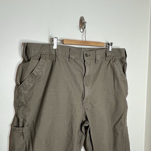 Carhartt Mens Original Dungaree Fit Carpenter Pants Tan Size 46x32 Work - Picture 2 of 7